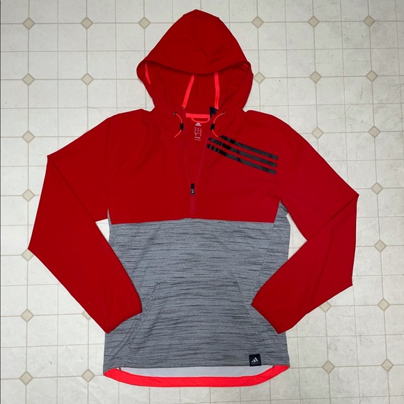 Adidas Red Climalite Windbreaker - Size Small - Picture 1 of 9